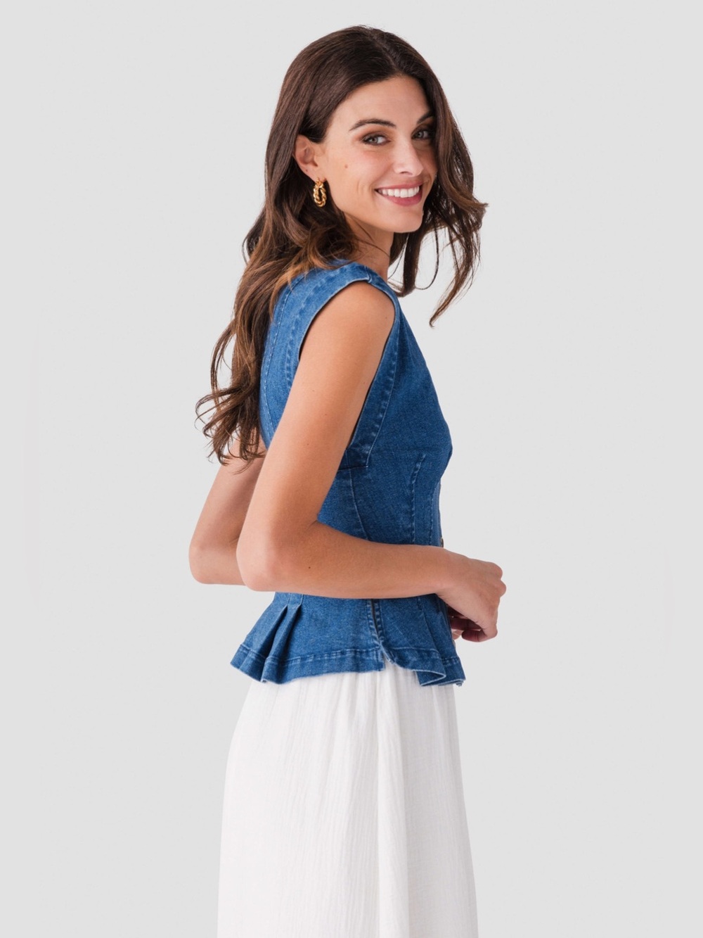 Free People Dylan Denim Vest - Picture 4 of 8